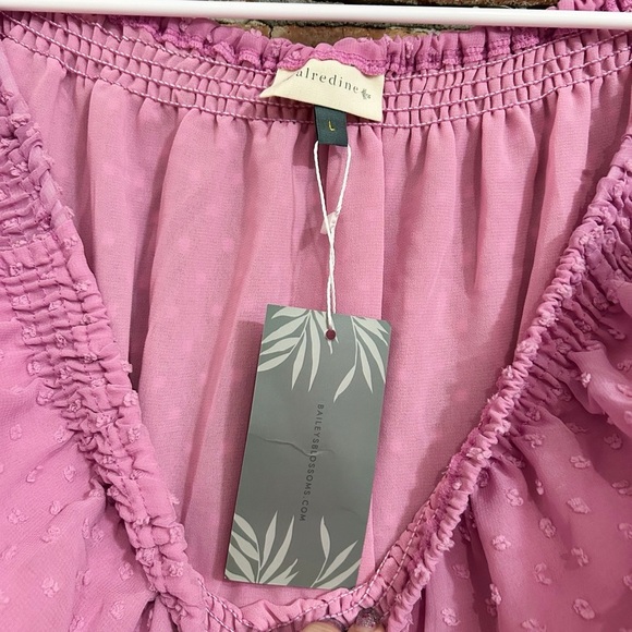 Alredine Swiss Dot Off The Shoulder Top Size L - Picture 4 of 7